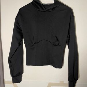 Black Women's Corset Style Hoodie - Size S
